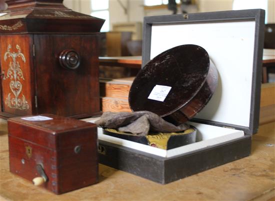 Victorian Letters Patent document, with fine wax seal, in leather-covered case with Royal cypher